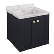 Eastbrook Hardwick Straight Wall Hung 2 Door Vanity Unit 500mm - Anthracite - 36.2056 - TAP 'N' SHOWER