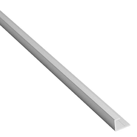Eastbrook Hydropanel End 'U' Cap 2440mm - Satin Silver - 32.003 - TAP 'N' SHOWER