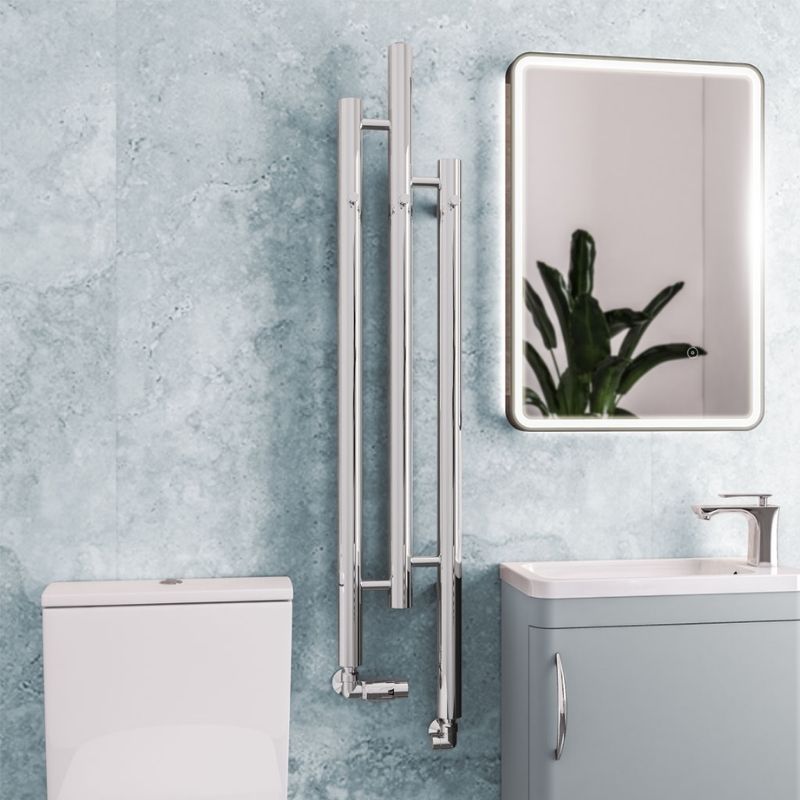 Eastbrook Portchester Designer Radiator 1200mm x 225mm - Chrome - 41.0718 - TAP 'N' SHOWER