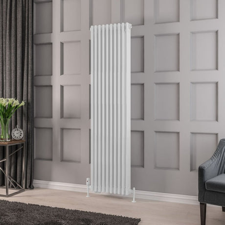 Eastbrook Rivassa Traditional 3 Column Radiator 1800mm x 473mm - Gloss White - 81.0012 - TAP 'N' SHOWER