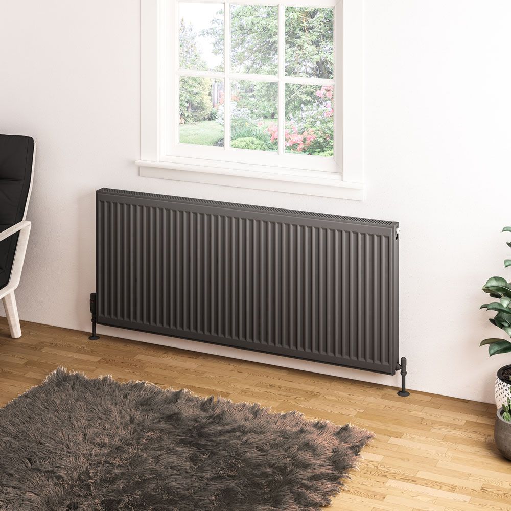 Eastbrook Type 11 Compact Panel Radiator 600mm x 1400mm - Matt Anthracite - 25.0067 - TAP 'N' SHOWER