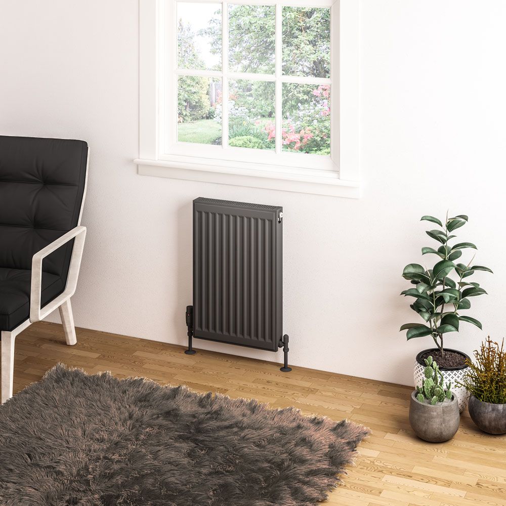 Eastbrook Type 11 Compact Panel Radiator 600mm x 400mm - Matt Anthracite - 25.0062 - TAP 'N' SHOWER