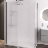 Eastbrook Vantage 2000 Fluted Walk - In Wetroom Shower Screen 1400mm - Chrome - 49.2032 - TAP 'N' SHOWER