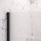 Eastbrook Vantage 2000 Fluted Walk - In Wetroom Shower Screen 1400mm - Matt Black - 49.2033 - TAP 'N' SHOWER