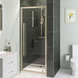 Eastbrook Vantage 2000 Pivot Shower Door 800mm - Brushed Brass - 49.5011 - TAP 'N' SHOWER