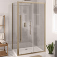 Eastbrook Vantage 2000 Sliding Shower Door 1000mm - Brushed Brass - 49.5001 - TAP 'N' SHOWER