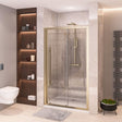 Eastbrook Vantage 2000 Sliding Shower Door 1500mm - Brushed Brass - 49.2025 - TAP 'N' SHOWER