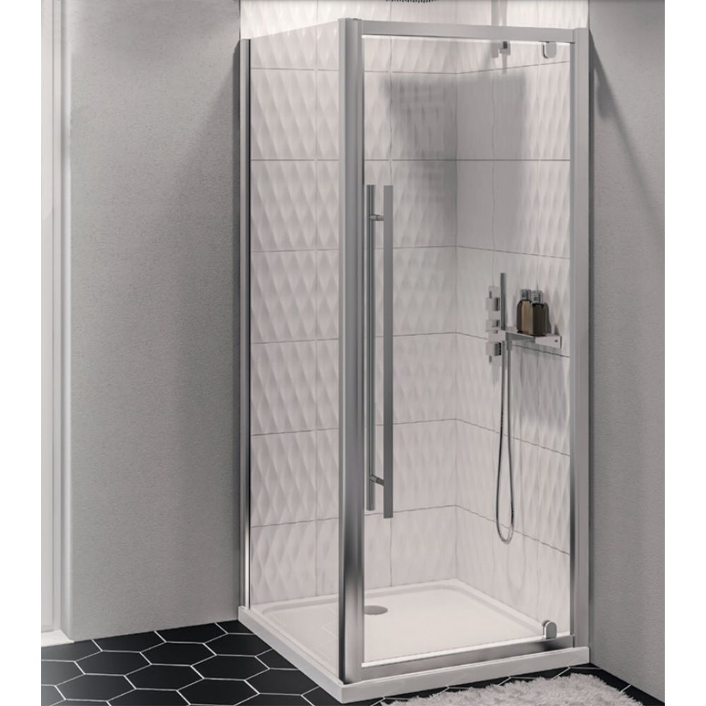 Eastbrook Vantage 2000 Pivot Shower Door 900mm - Silver - 49.0025 - TAP 'N' SHOWER
