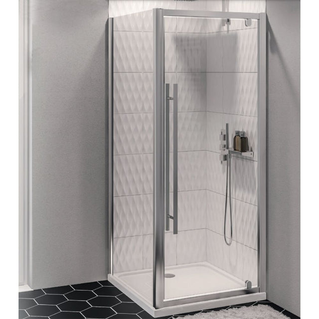 Eastbrook Vantage 2000 Pivot Shower Door 900mm - Silver - 49.0025 - TAP 'N' SHOWER