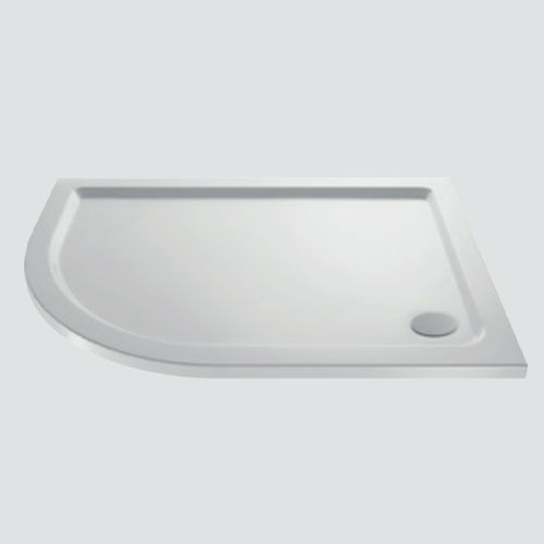 Eastbrook Vantage Low Profile Left Hand Offset Quadrant Shower Tray 900mm x 760mm - 48.1041 - TAP 'N' SHOWER