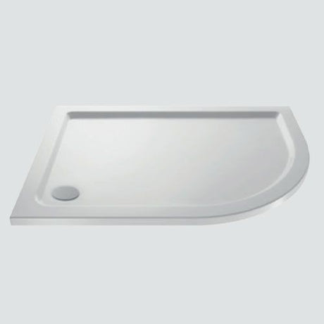 Eastbrook Vantage Low Profile Right Hand Offset Quadrant Shower Tray 900mm x 760mm - 48.1042 - TAP 'N' SHOWER