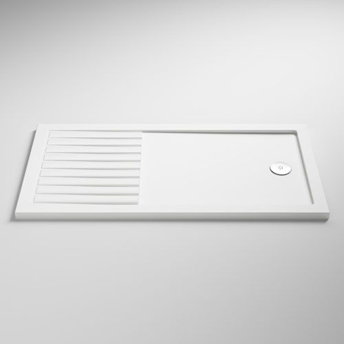 Eastbrook Vantage Low Profile Walk In Shower Tray 1600mm x 800mm - White - 48.1058 - TAP 'N' SHOWER