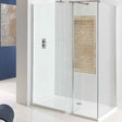 Eastbrook Vantage Walk - In Wetroom Shower Screen Front Panel with Flipper Panel 800mm - Clean - 69.0130 - TAP 'N' SHOWER