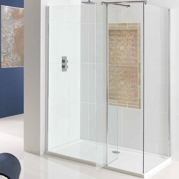 Eastbrook Vantage Walk - In Wetroom Shower Screen Front Panel with Flipper Panel 900mm - Clean - 69.0131 - TAP 'N' SHOWER
