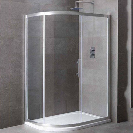 Eastbrook Volente Left Hand Offset Quadrant Shower Tray 1300mm x 760mm - White - 158.693 - TAP 'N' SHOWER