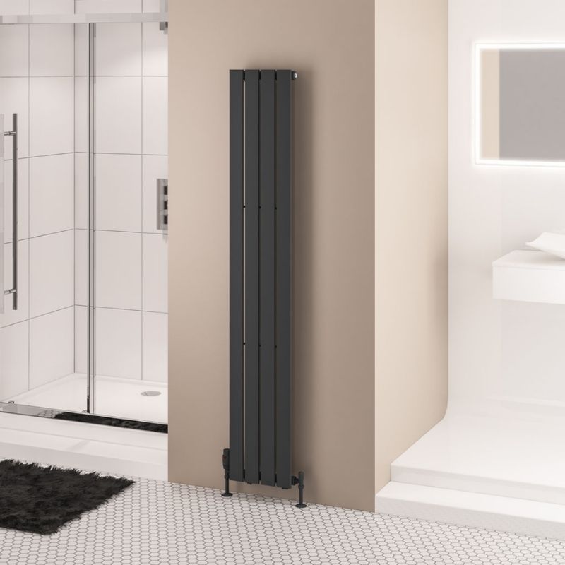 Eastbrook Warrington Type 10 Vertical Radiator 1800mm x 300mm - Matt Anthracite - 41.0506 - TAP 'N' SHOWER