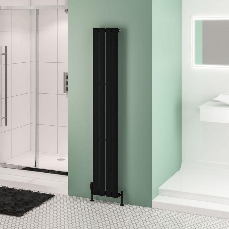 Eastbrook Warrington Type 10 Vertical Radiator 1800mm x 300mm - Matt Black - 41.0507 - TAP 'N' SHOWER