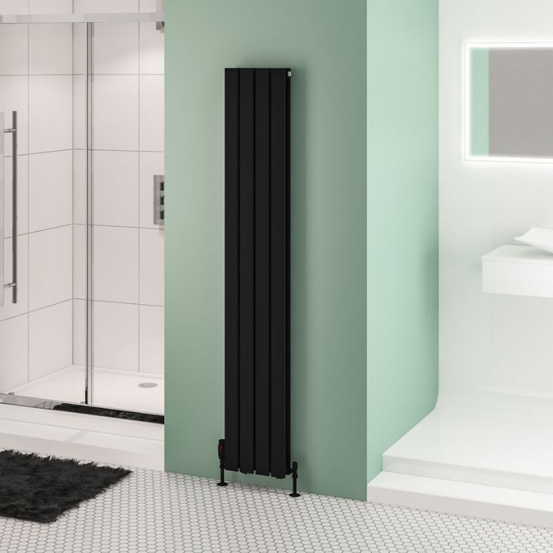 Eastbrook Warrington Type 20 Vertical Radiator 1800mm x 304mm - Matt Black - 41.0537 - TAP 'N' SHOWER