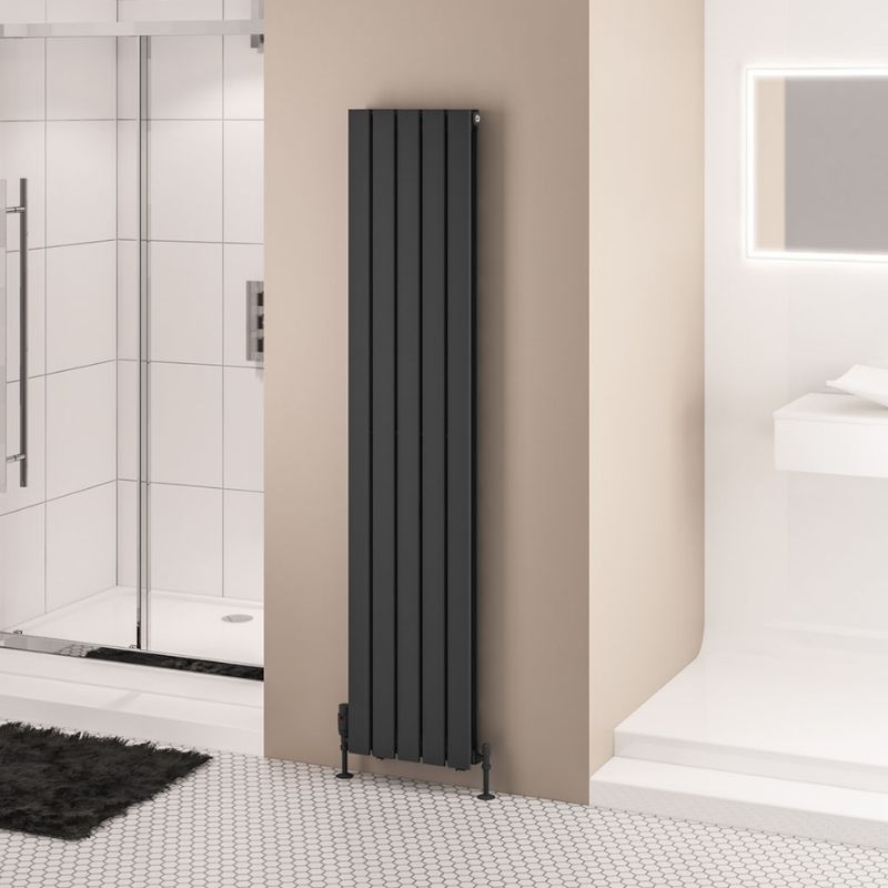 Eastbrook Warrington Type 20 Vertical Radiator 1800mm x 380mm - Matt Anthracite - 41.0539 - TAP 'N' SHOWER