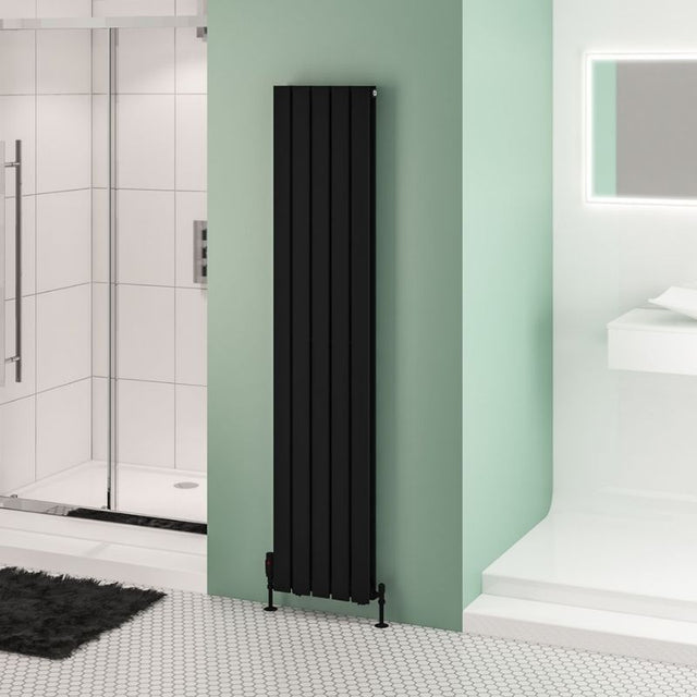 Eastbrook Warrington Type 20 Vertical Radiator 1800mm x 380mm - Matt Black - 41.0540 - TAP 'N' SHOWER