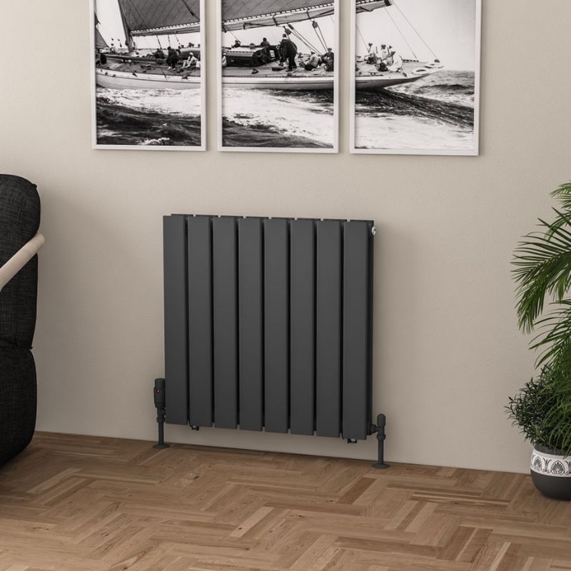 Eastbrook Warrington Type 20 Vertical Radiator 600mm x 608mm - Matt Anthracite - 41.0554 - TAP 'N' SHOWER