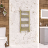 Eastbrook Wendover Straight Ladder Radiator 1000mm x 500mm - Brushed Brass - 41.0703 - TAP 'N' SHOWER