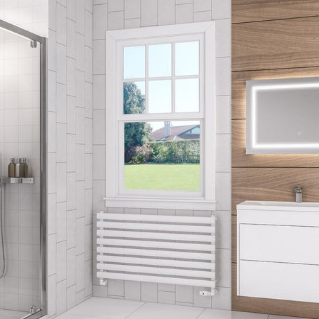 Eastbrook Tunstall Designer Towel Radiator 560mm x 1000mm - Matt White - 89.0025 - TAP 'N' SHOWER