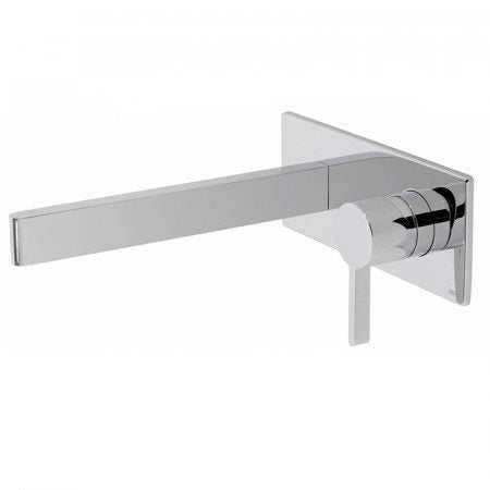 Vado Edit Wall Mounted chrome basin mixer tap with sleek modern design and single lever control