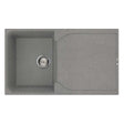 Reginox Elleci Granite Ego 400 single bowl kitchen sink in reversible Metaltek Titanium finish