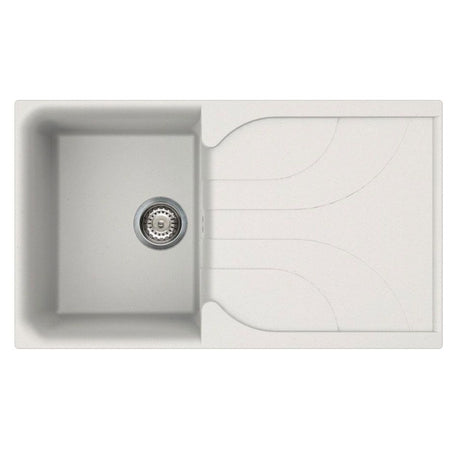 Reginox EGO Elleci Granite 1 Bowl Reversible Granitek Kitchen Sink - White - EGO 400 W