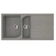 Reginox Ego 475 Elleci 1.5 bowl granite kitchen sink in Metaltek Titanium with modern durable design