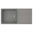 Reginox Elleci Granite Ego 480 1 bowl reversible kitchen sink with Metaltek Titanium finish and drainer.