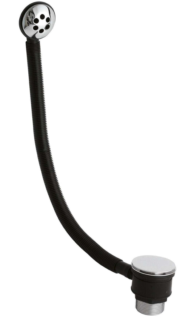 Nuie Push Button Overflow Bath Waste - Chrome - EK321