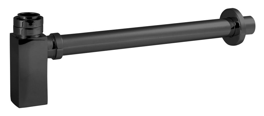 Hudson Reed Square Bottle Trap & Extention Tube - Matt Black - EK406