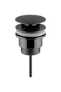 Nuie Push Button Basin Waste Slotted & Un - Slotted - Brushed Gun Metal - EK710 - TAP 'N' SHOWER