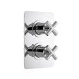 Vado Dx Elements 3 Outlet Thermostatic Shower Valve with Cross Handles - Polished Chrome - ELE-148D/3/SQ-CP