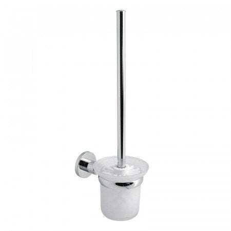 Vado Elements toilet brush and holder wall mounted in chrome with contemporary design