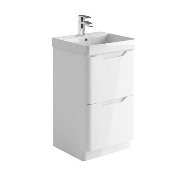 Scudo Ella 500mm Floorstanding Vanity Unit Only - White - ELLA-500FLOORUNIT-WHITE