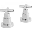 Vado Elements Water pair of chrome deck-mounted shower valves with modern design