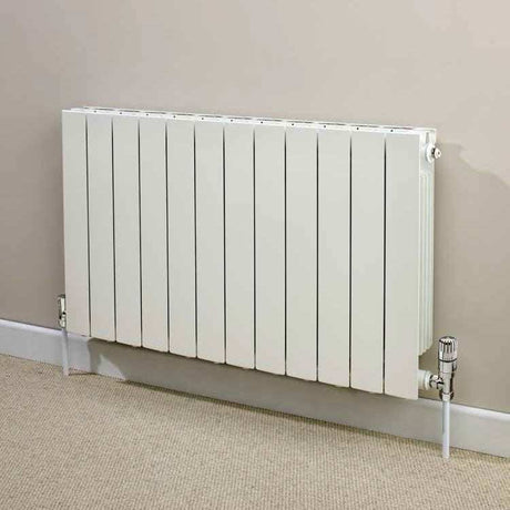 Supplies4Heat Saxon 690mm Height x 1148mm Width White Horizontal Aluminium Radiator - SAXO691114H