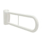 Bathex Essential Double Arm Hinged Support Rail with Toilet Roll Holder 760mm  - White - 34700