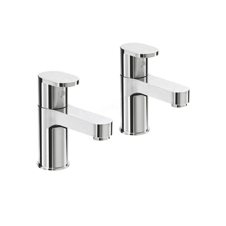 Oakham Osmore Basin Pillar Tap Pair - Chrome