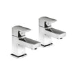 Oakham Paron Basin Pillar Tap Pair - Chrome