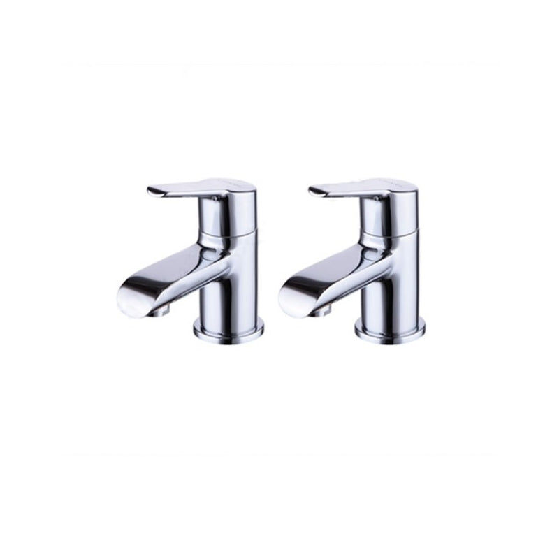 Oakham Napo Basin Pillar Tap Pair - Chrome
