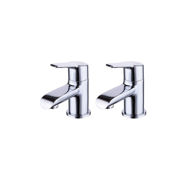 Oakham Napo Basin Pillar Tap Pair - Chrome