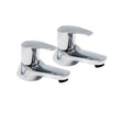 Oakham Javary Basin Pillar Tap Pair - Chrome - TAP 'N' SHOWER