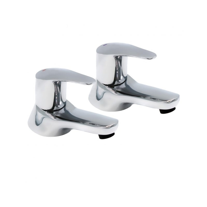 Oakham Javary Basin Pillar Tap Pair - Chrome