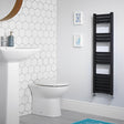Towelrads Eton Straight Heated Towel Rail 1000mm High x 500mm Wide - Anthracite - 136067