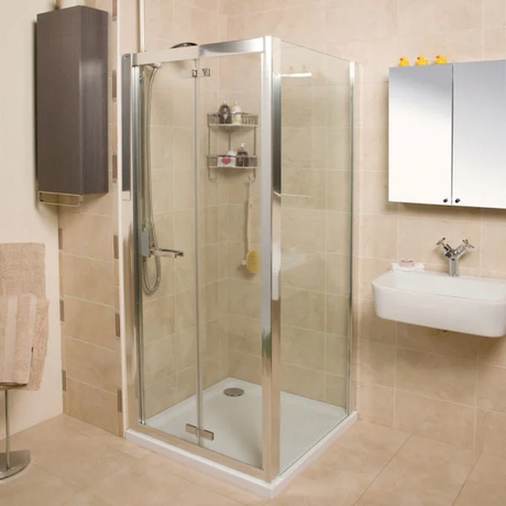 Roman Embrace Silver 1200mm x 1900mm Bi-Fold Shower Door - EV1213S