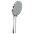 Vado Evolve 110Mm round chrome shower handset with 4 functions and pause feature